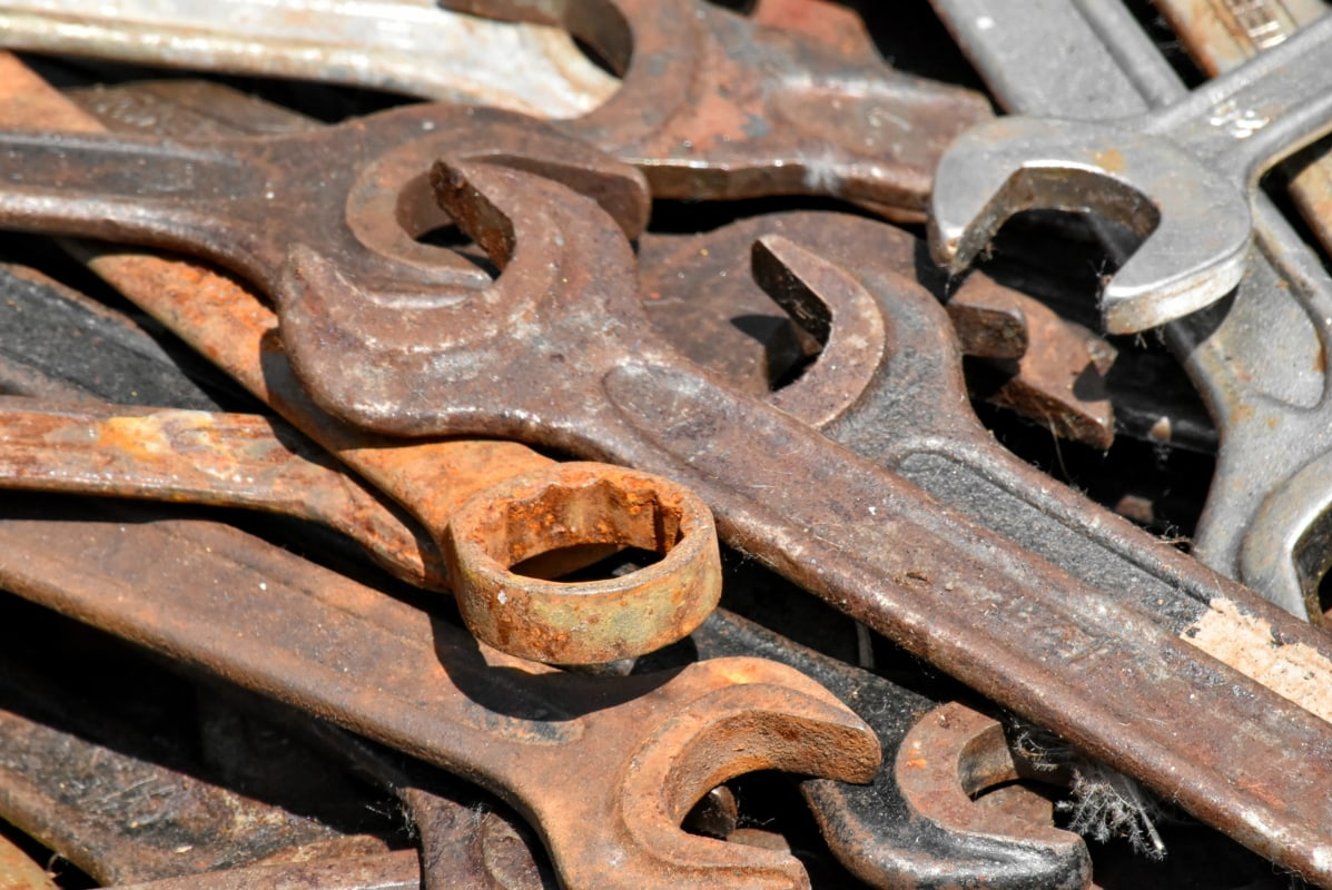 rusted tools